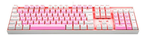 Redragon Mitra Single Color Rosa E Branco Switch Marrom
