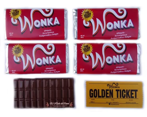 Pack X 13 Chocolates Leche T/wonka : Con Ticket Gold 1 Faz