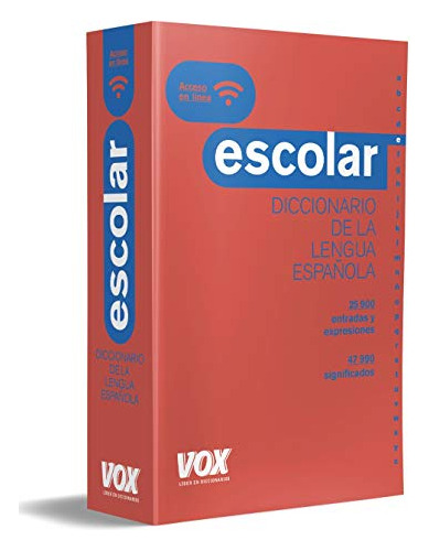 Libro Diccionario De La Lengua Española Escolar De Vox