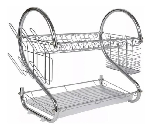 Imagen 5 de 6 de Secaplatos Escurridor De Platos 2 Niveles Con Bandeja Cocina