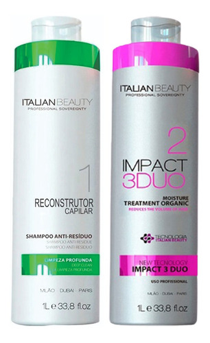 Kit Progressiva Impact 3 Duo Itanlian Bealty Escova S/formol