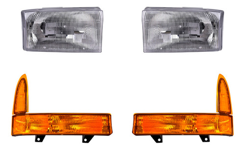 2 Faros + 2 Cuartos Depo Para Ford Excursion 1999 A 2001