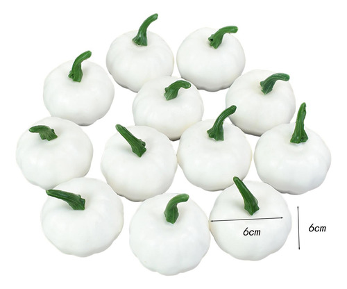 12 Piezas De Calabazas Falsas Modelo Halloween Accesorios M