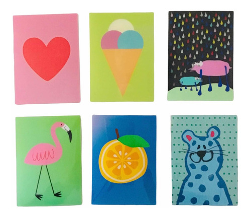 Postales Importadas 3 D Set De 6 Unidades Varios Diseños