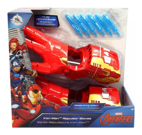 Disney Store Iron Man Guantes Lanzadores Caja Dañada