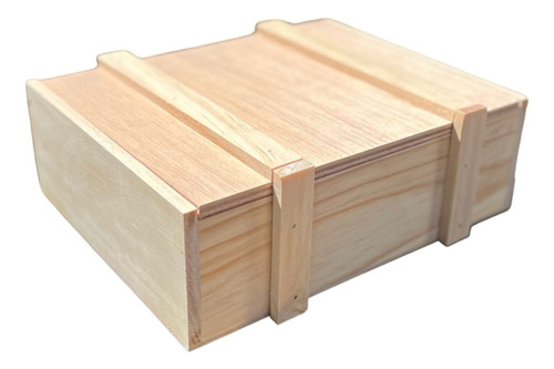 Caja Decorativa Baul Madera Pino Para Regalo 25x20x8 Cm 