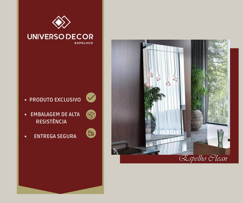 Espelho Decorativo De Parede Slim Clean A 180 X L 80