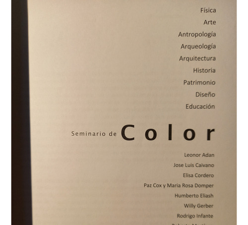 Libroseminario Transdisciplinar En Torno Al Color U.austral (Usado)