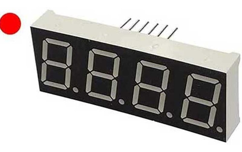 2 Piezas De Display 7 Segmentos 4 Dígitos Rojo Catodo Comun