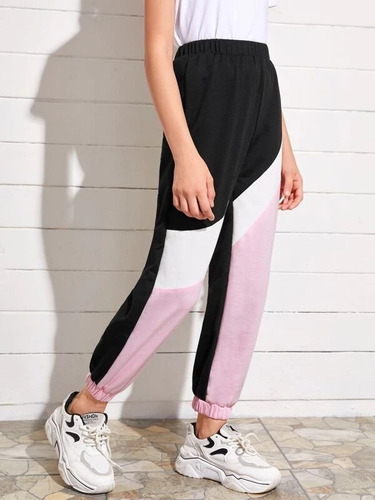 Pantalones Panas Deportivos De Color Combinado