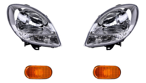 2 Faros Y 2 Cuartos Depo Kangoo P/ Renault 2009 - 2011