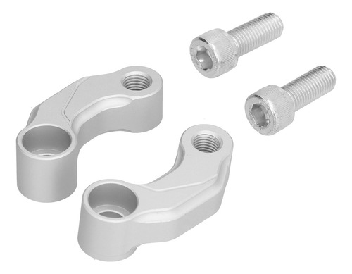 Soporte De Extensión Plateado Para Espejo Retrovisor, 2 Piez