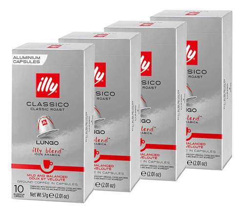 40 Capsulas Lungo Classico Compatibles Con Maquinas Nespress