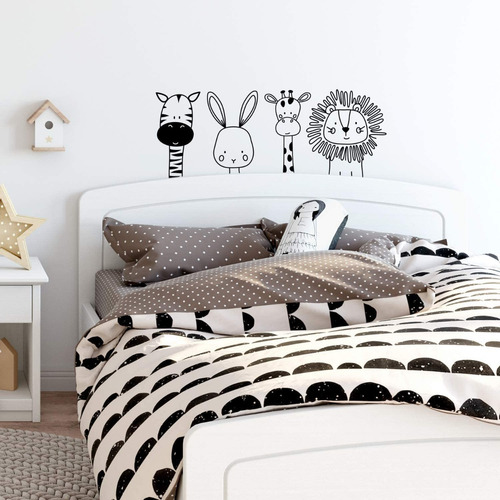Imagen 2 de 4 de Kit Infantil Animales Vinilo Decorativo