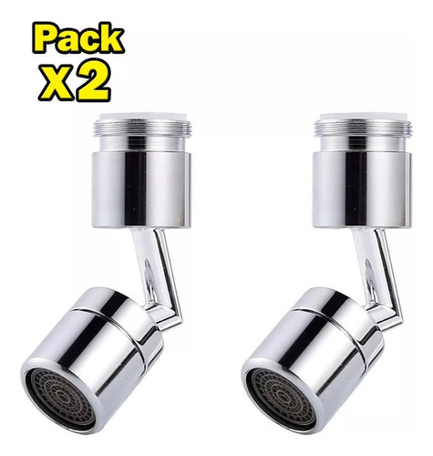 Pack X2 Grifo Llave Cocina Agua Adaptador Lavaplatos 360º