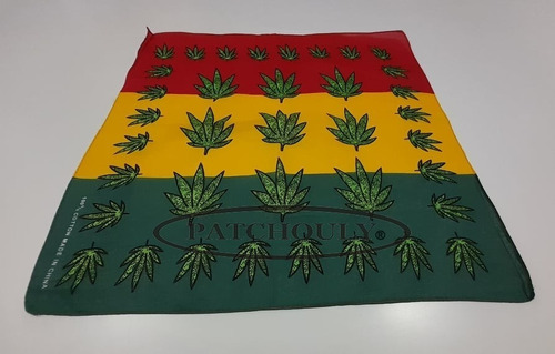 Imagen 2 de 4 de Pañuelo Bandana Bandera Rasta Hoja 100% Algodon Original