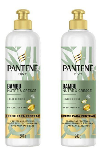 Creme Para Pentear Pantene 240g Bambu - Kit Com 2un