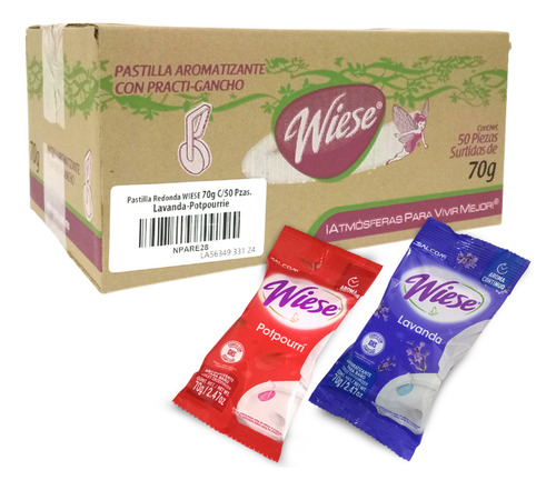 Pastilla Para Baño Wiese 70gr Caja De 50pz Npare28 6 Cajas