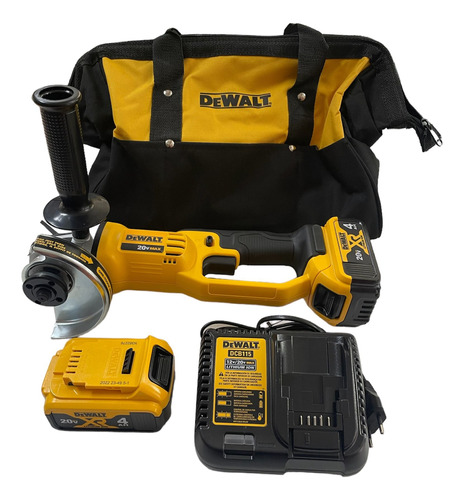 Amoladora 115mm 20v 4a Litio C/bolso Dcg412m2 Dewalt 