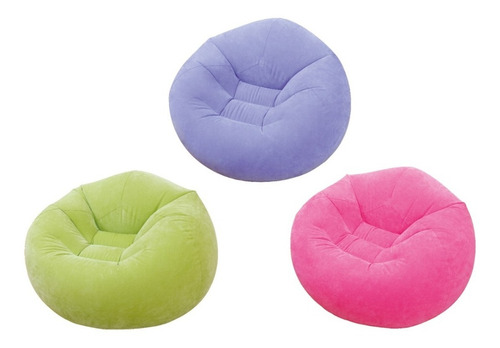 Poltrona Inflável Beanless Aveludada Intex