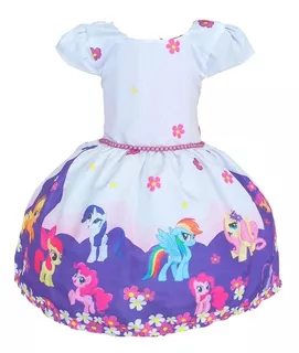 Vestido My Little Pony Casual Infantil Luxo