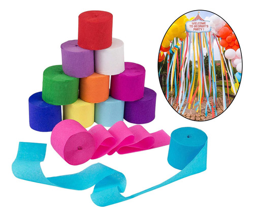 12 De Papel Crepé Para Decoración De Bricolaje De