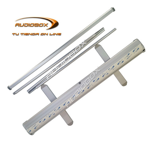 2 Pz Roll Up Porta Banner Display De Aluminio 80cm X 2 Mts