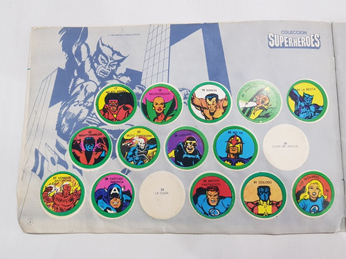 Imagen 4 de 10 de Álbum De Figuritas Capitán América Superhéroes '80 Mag 58821