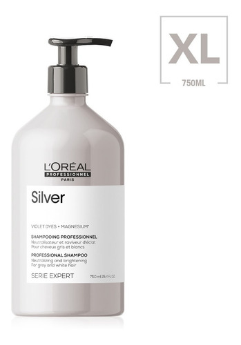 Shampoo Matizador Cabellos Rubios-Grises Silver Serie Expert 750 ml L'Oréal Professionnel