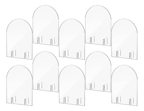 Letrero De Mesa En Blanco Con Forma De Arco Transparente, 10