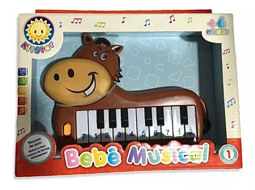 Teclado Piano Musical Bebê Brinquedo Infantil Som Cavalinho