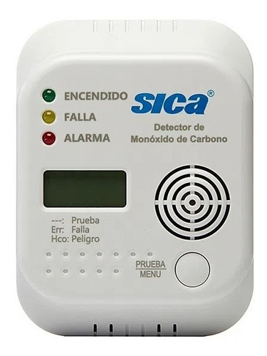 Detector De Mónoxido De Carbono Sica Con Display - Alarma