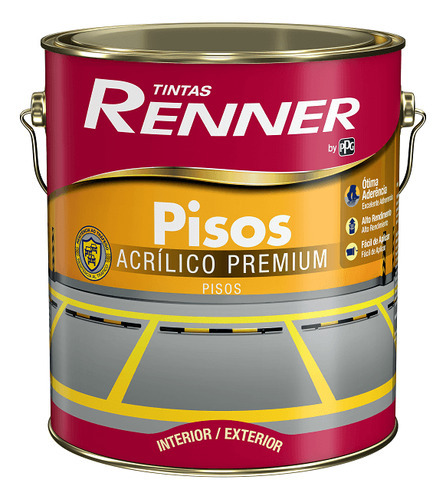 Tinta Piso Fosco 3,6l Renner Cor Azul