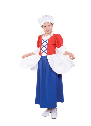 Disfraz Para Niña Betsy Ross Talla L (12-14) Halloween