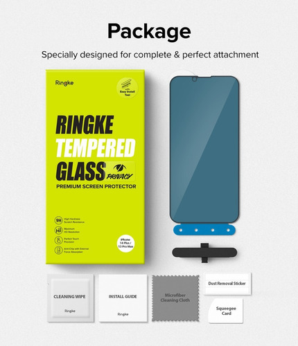 Imagen 2 de 9 de Vidrio Templado Privacy Para iPhone 14 Plus 6.7 Ringke Spy