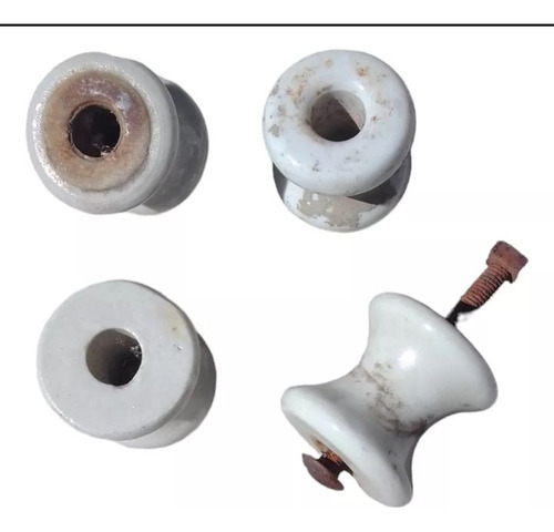 Aislantes De Porcelana Blanco X 4 Che Peti Blanco (Usado)