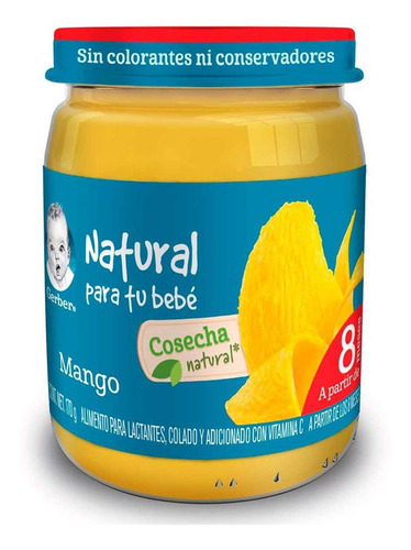 Papilla Gerber Cosecha Natural Etapa 3 Mango 170g