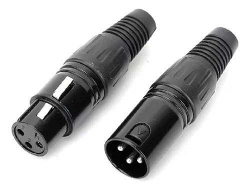 Jgo. Conector Xlr Tipo Canon Macho Y Hembra Audio 5 Pares