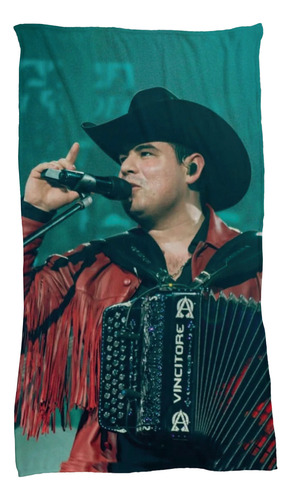 Cobertor Matrimonial Varios Diseños Cantantes Mexicanos Alfredo Olivas Verde