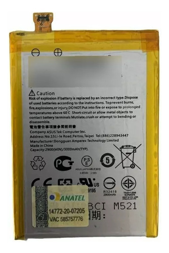 Flex Carga Bateria Asus C11p1424 Zenfone 2 Ze550ml Original