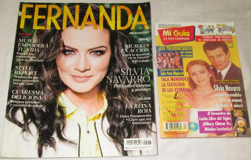 Silvia Navarro En Lote De 2 Revistas. Mi Guia, Fernanda