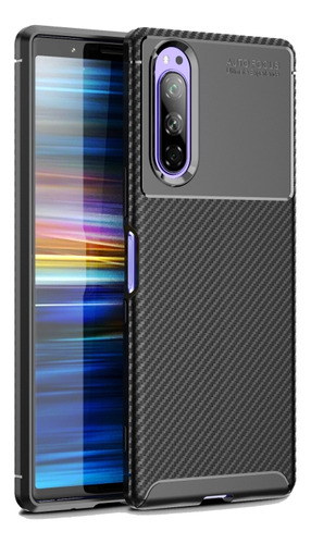 For Sony Xperia 1 Ii Carbon Fiber Texture Shockproof Tpu Cas