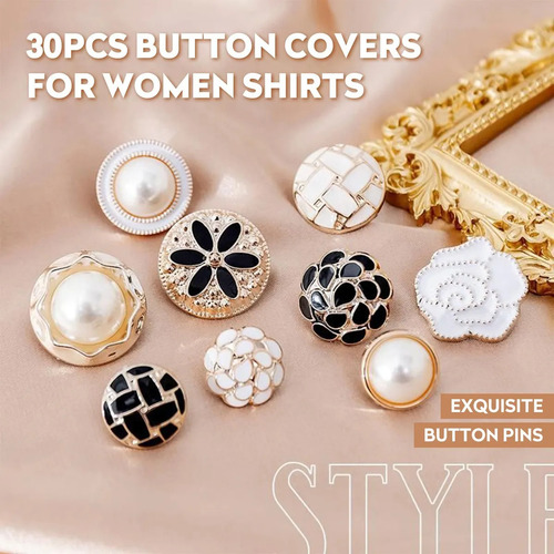 Botones De Broche Para Camisa De Mujer, 30 Botones