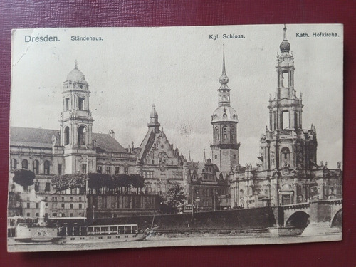 Alemania Dresden Circulada Desde Sajonia 1912 A Bs As