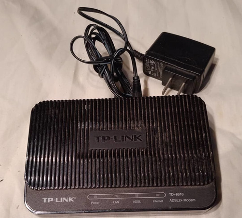 Imagen 2 de 2 de Módem Tp Link Adsl2+ Para Banda Ancha Td 8616