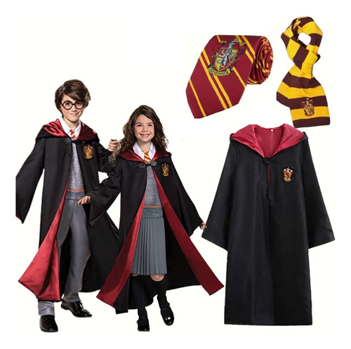 Traje Harry Potter Niños Gryffindor Capa Harry Potter Niños