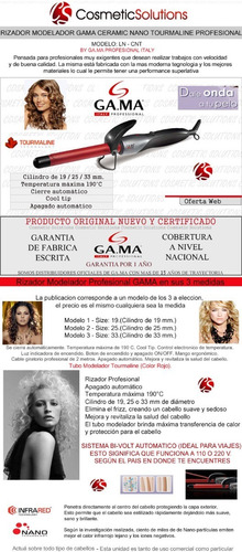 Imagen 7 de 10 de Rizador Profesional Ondulador Gama (0) Modelador Medidas Vs Buclera Modelador Para Pelo Y Cabello Profesional Peluqueria