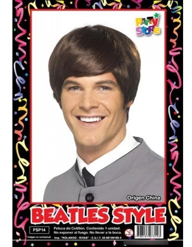Imagen 2 de 4 de Peluca Beatle Hombre Cotillon