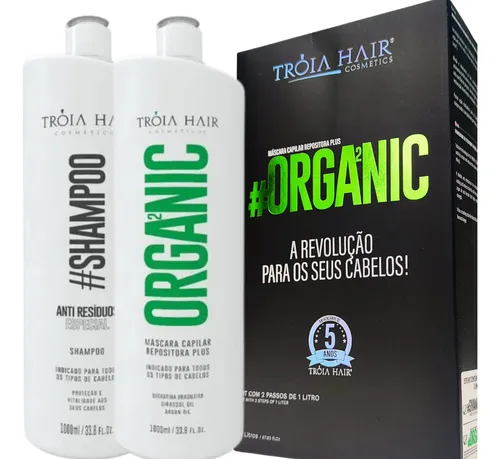 comprar Escova Semi Definitiva Organic Cabelo Liso Sem Formol Troia