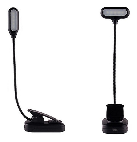Lampara Led De Escritorio Util Recargable Flexible Con Clip